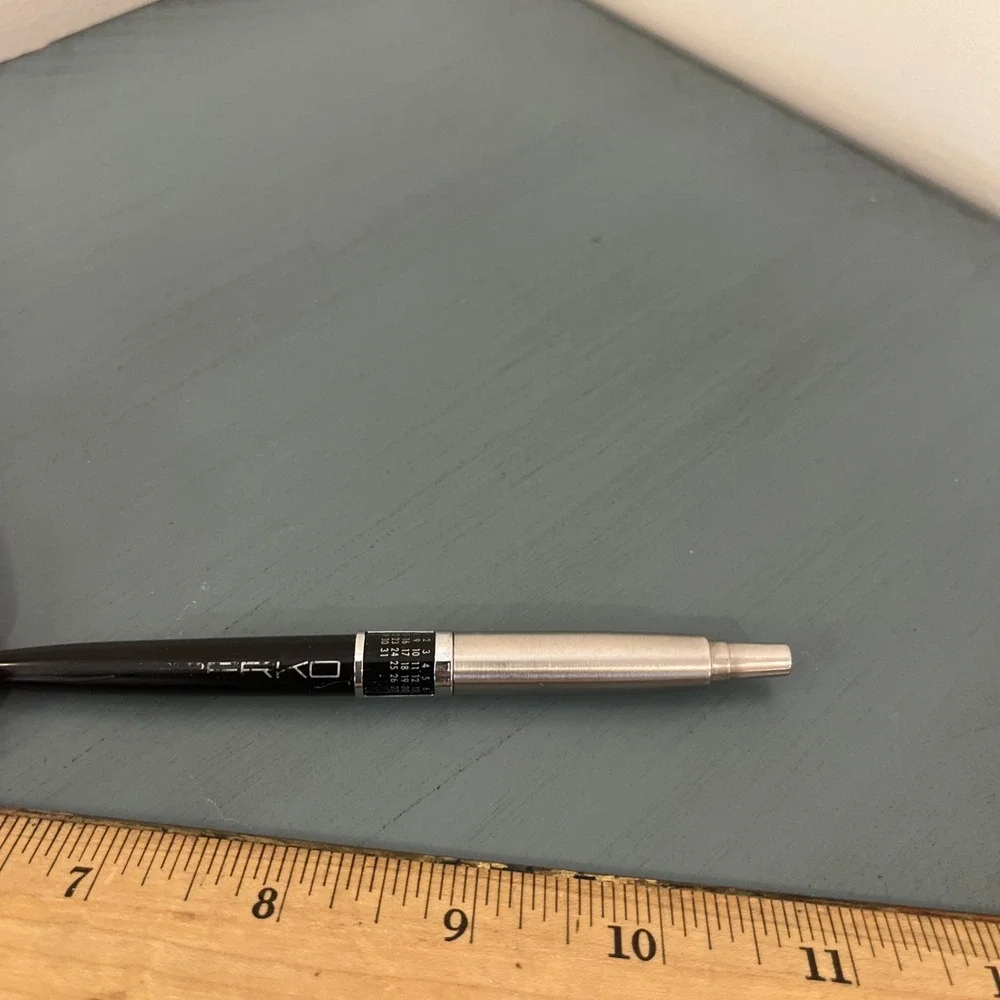 Vintage PARKER Jotter‎ Ballpoint Pen Calendar Brass Threads Black Barrel USA